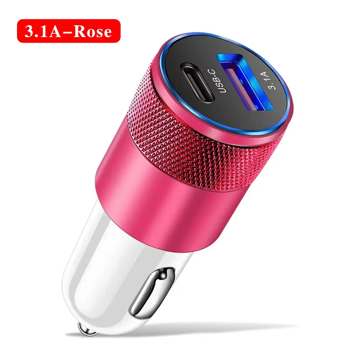 USB Car Charger Type C Dual Ports Fast Charging Phone Adapter ryshop